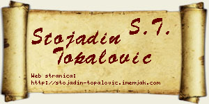 Stojadin Topalović vizit kartica